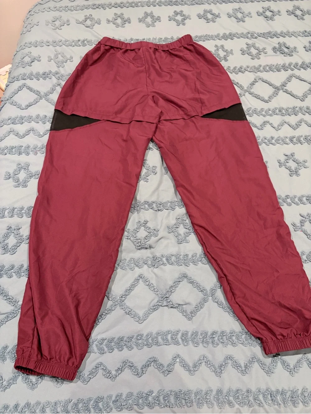 Weissman Mixify Mesh Panel Joggers Black Cherry Adult Medium